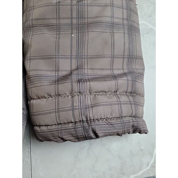 Billabong Mens Jacket Zip Up Coat Size M Brown Plaid Fleece Lined - Picture 5 of 12